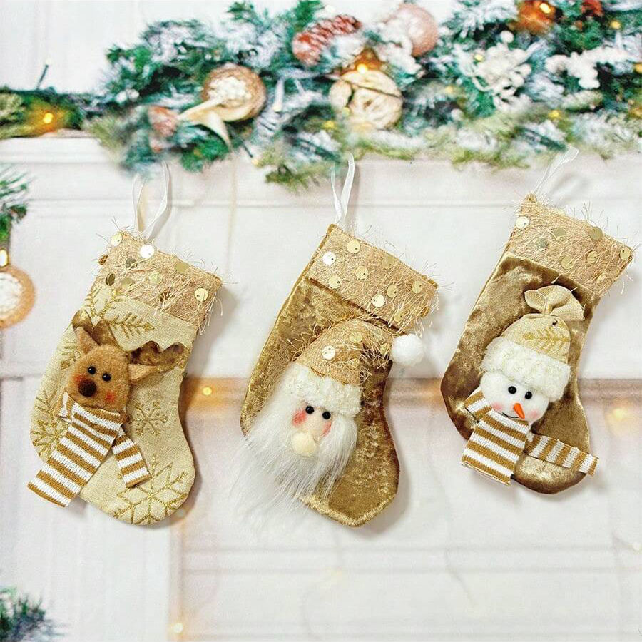 3 pièces de décorations de Noë - Christmas Stocking Hanging avis et prix