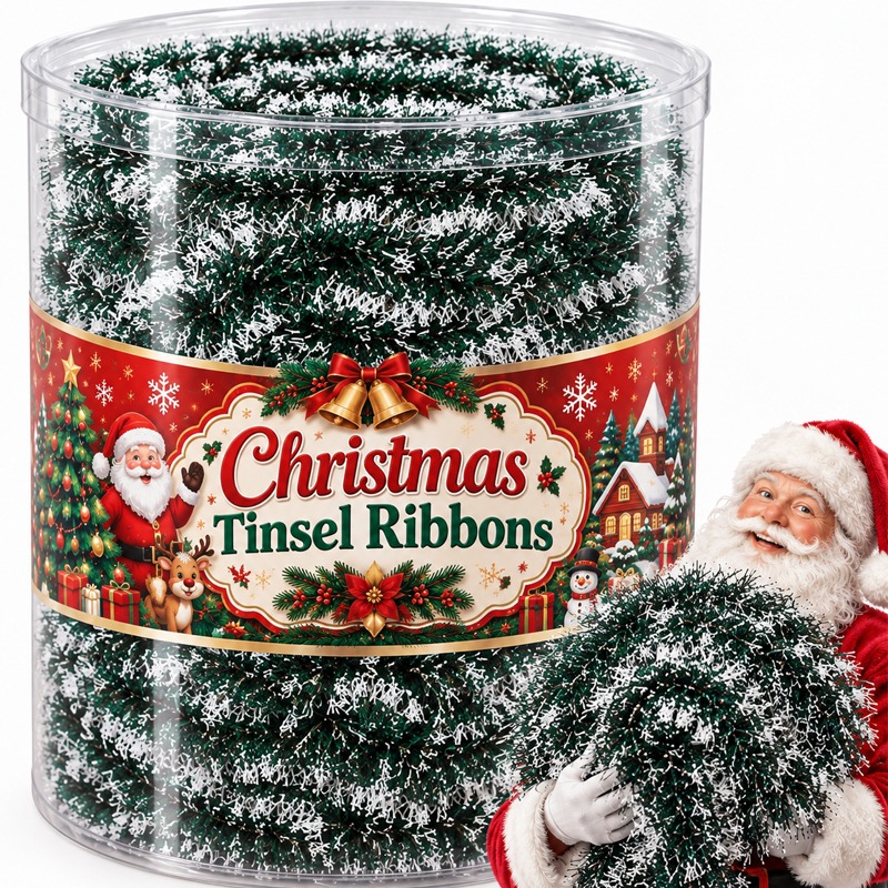 Rubans de Noël en paillettes,  - Tinsel Garland Decoration avis et prix
