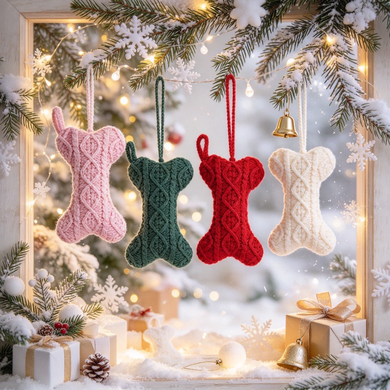 Ornement de Noël en forme d'os - Christmas Stocking Hanging avis et prix